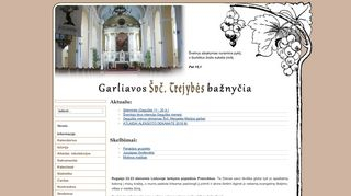 Garliavos Švč. Trejybės bažnyčia webpage
