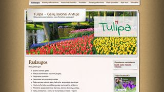 Tulipa, IĮ webpage