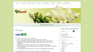 Hipoestės gėlės, UAB webpage