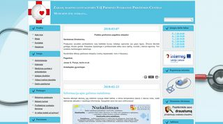Zarasų rajono savivaldybės VšĮ Pirminės Sveikatos Priežiūros Centras webpage