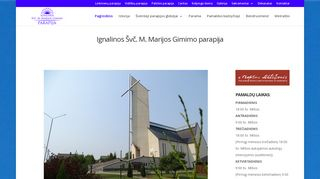 Ignalinos Švč. M. Marijos Gimimo bažnyčia webpage