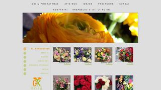 Gėlių kampelis, IĮ webpage